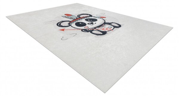 Dywany Łuszczów, Dětský kusový koberec Bambino 1129 Panda cream, 80x150, černobílá, dětský pokoj