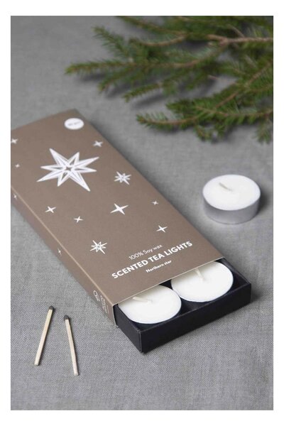 Vonné čajové svíčky Northern Star - set 10 ks Pluto Design