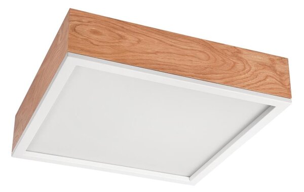 Stropní svítidlo OAK SQUARE 4xE27/15W/230V 39x39 cm dub/bílá