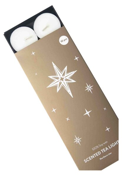 Vonné čajové svíčky Northern Star - set 10 ks Pluto Design