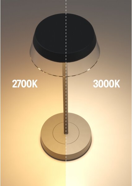 Redo 90312 - LED Stmívatelná stolní lampa ILUNA LED/2,5W/5V 3000 mAh IP65 černá