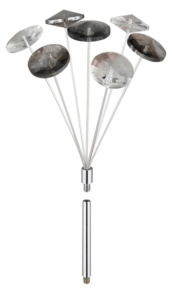 KŘIŠŤÁLOVÉ STROPNÍ SVÍTIDLO, 45/25 cm Globo - Online Only svítidla, Online Only