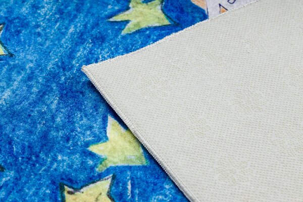 Dywany Łuszczów, Dětský kusový koberec Bambino 2265 Rocket Space blue, 80x150, modrá, dětský pokoj