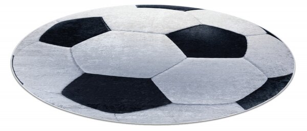 Dywany Łuszczów Dětský kusový koberec Bambino 2139 Football - 100x100 (průměr) kruh cm