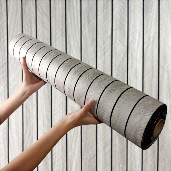 Samolepící lamely na zeď TPW0004006, cena za kus, rozměr 280 cm x 60 cm, světle šedé, IMPOL TRADE