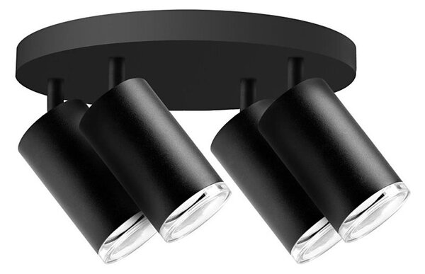 Koupelnové bodové svítidlo TURYN 4xGU10/10W/230V IP44 černá