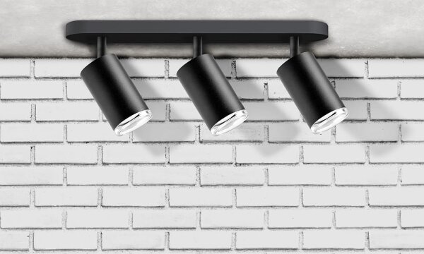Koupelnové bodové svítidlo TURYN 3xGU10/10W/230V IP44 černá