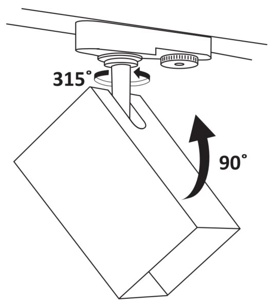 Bodové svítidlo do lištového systému SQUARE 1xGU10/10W/230V černá