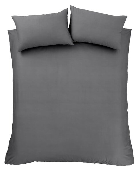 Tmavě šedé povlečení na dvoulůžko z egyptské bavlny 200x200 cm – Bianca