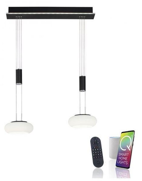 Paul Neuhaus Závěsné LED svítidlo Q-ETIENNE 21,7W, š. 65 cm, CCT 2700-5000K, dálkové ovládání
