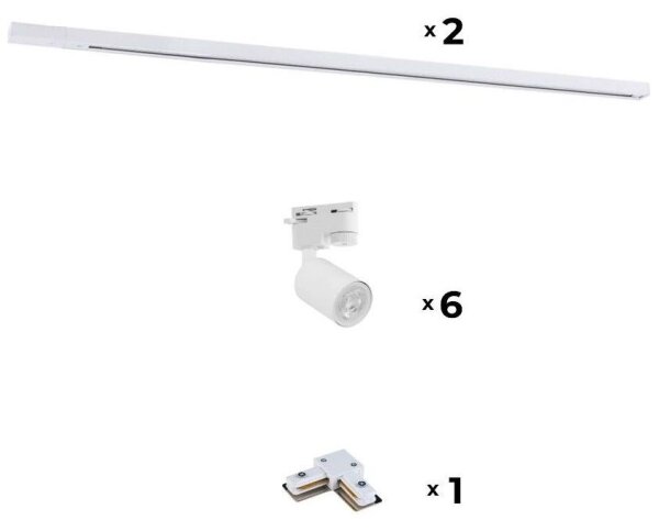 Zuma Line 3042 - Bodové svítidlo do lištového systému REFLEKTOR 6xGU10/10W/230V