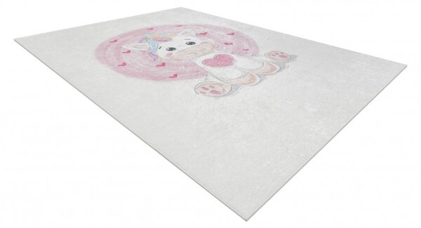 Dywany Łuszczów, Dětský kusový koberec Bambino 1128 Unicorn, 80x150, růžová, dětský pokoj