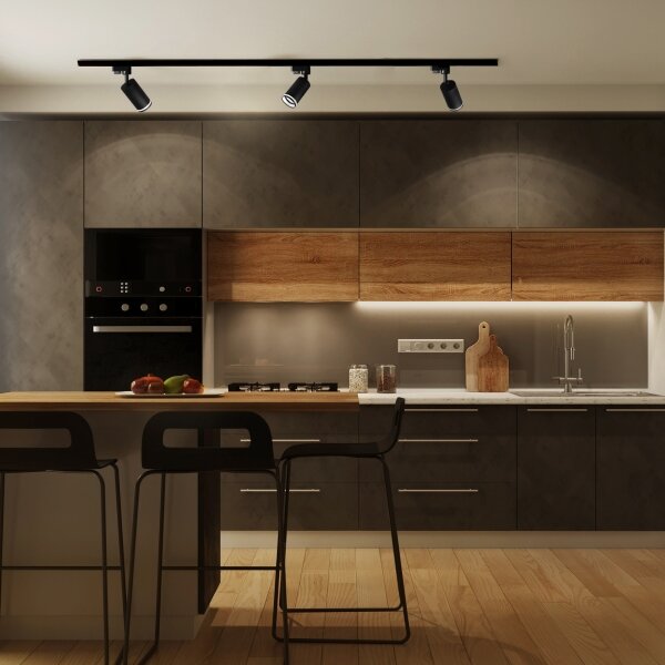 Bodové svítidlo do lištového systému PARIS 3xGU10/10W/230V + 1 m lištový systém