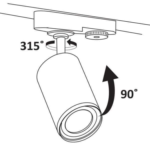 Bodové svítidlo do lištového systému PARIS 6xGU10/10W/230V +2x1 m lištový systém