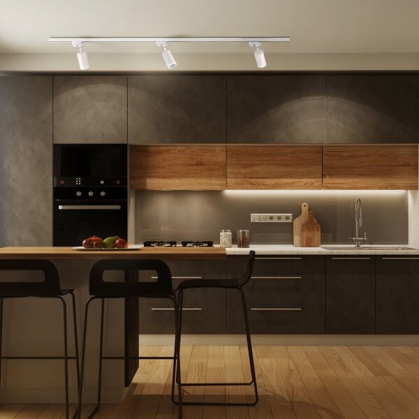 Bodové svítidlo do lištového systému PARIS 3xGU10/10W/230V + 1 m lištový systém