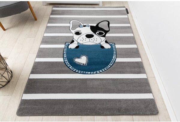 Dywany Łuszczów, Dětský kusový koberec Petit Bulldog grey, 160x220, šedá, dětský pokoj