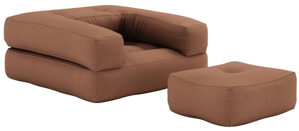 Karup Design Rozkládací křeslo Cube s podnožkou