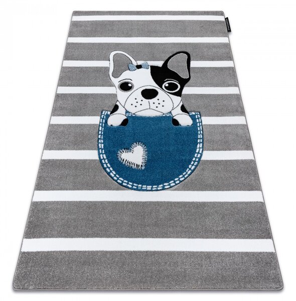 Dywany Łuszczów, Dětský kusový koberec Petit Bulldog grey, 160x220, šedá, dětský pokoj