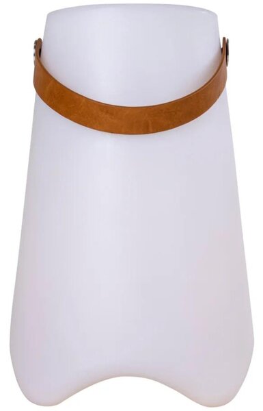 Nordic Living Bílá plastová LED chladící nádoba Prinston 37,5 cm