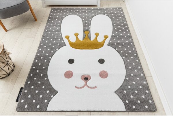 Dywany Łuszczów, Dětský kusový koberec Petit Bunny grey, 120x170, šedá, dětský pokoj
