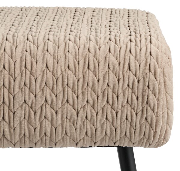 TABURETOVÁ LAVICE, kov, textil, kompozitní dřevo, 110/41/43 cm MID.YOU - Online Only lavice, Online Only