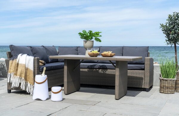 Nordic Living Bílá plastová LED chladící nádoba Prinston 37,5 cm