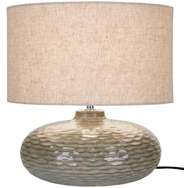 Nordic Living Zelená keramická stolní lampa Totham 44 cm