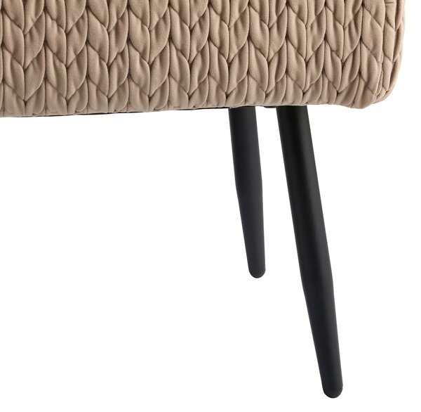 TABURETOVÁ LAVICE, kov, textil, kompozitní dřevo, 110/41/43 cm MID.YOU - Online Only lavice, Online Only
