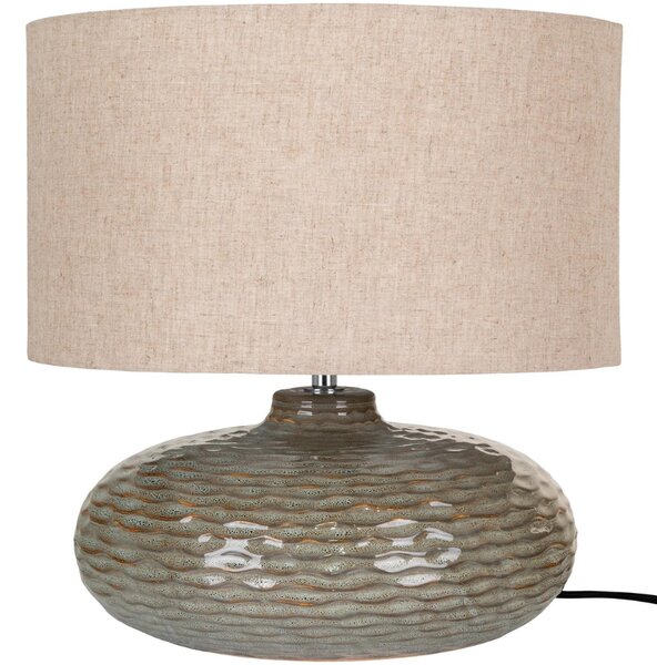 Nordic Living Zelená keramická stolní lampa Totham 44 cm
