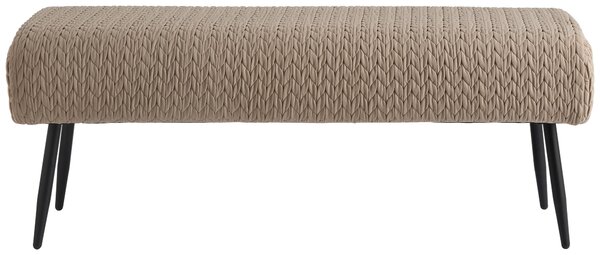 TABURETOVÁ LAVICE, kov, textil, kompozitní dřevo, 110/41/43 cm MID.YOU - Online Only lavice, Online Only