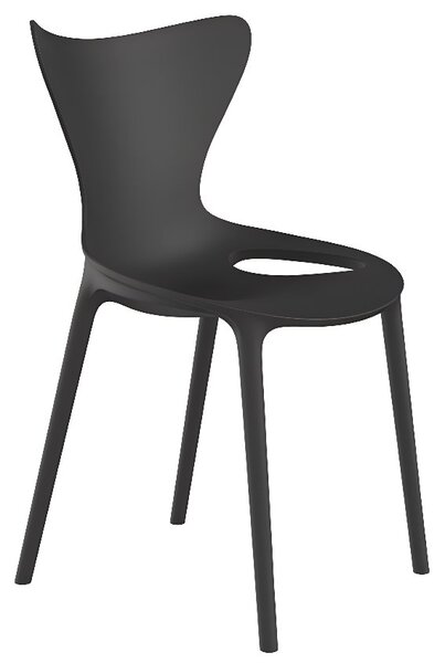 VONDOM Černá plastová dětská jídelní židle LOVE MINI