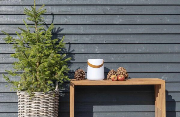 -25 % Dny MOMENTI– Nordic Living Bílá plastová LED lampa Prinston 21 cm