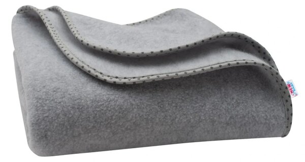 Dětská fleecová deka New Baby 100x75 šedá hvězdičky