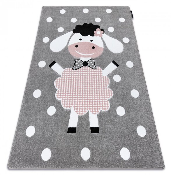 Dywany Łuszczów, Dětský kusový koberec Petit Dolly sheep grey, 120x170, růžová, dětský pokoj