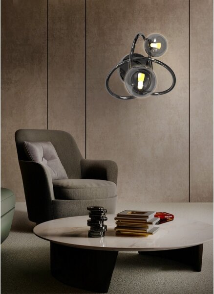 Wofi 4014-205 - LED Nástěnné svítidlo NANCY 2xG9/3,5W/230V černá/chrom