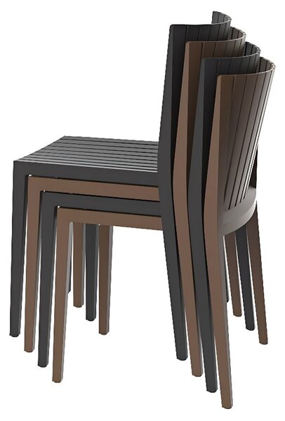 VONDOM Černá plastová zahradní židle SPRITZ