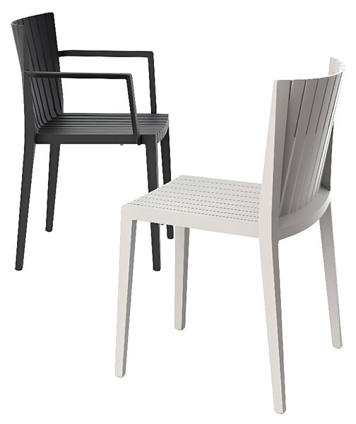 VONDOM Béžová plastová zahradní židle SPRITZ s područkami