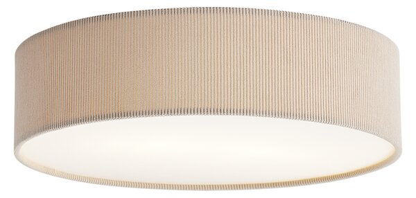Moderní stropní svítidlo béžovohnědé s velurovým stínidlem 38 cm 2-světelné – Luz