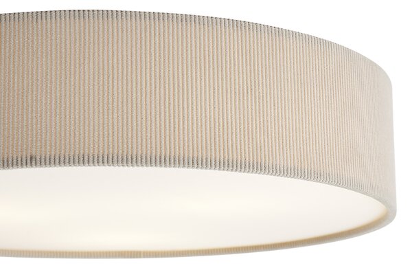 Moderní stropní svítidlo béžovohnědé se sametovým stínidlem 46cm 3-světla - Luz