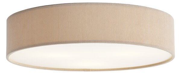 Moderní stropní svítidlo béžovohnědé se sametovým stínidlem 46cm 3-světla - Luz