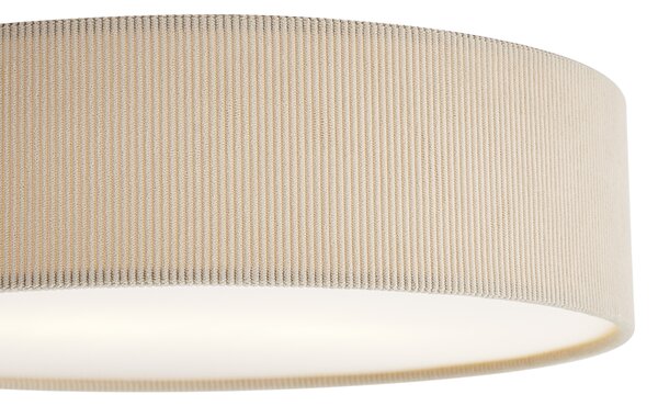 Moderní stropní svítidlo béžovohnědé s velurovým stínidlem 38 cm 2-světelné – Luz
