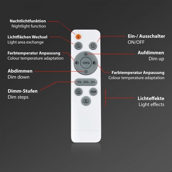 Briloner 7388-016 - LED RGBW Stmívatelné stropní svítidlo LED/24W/230V + DO