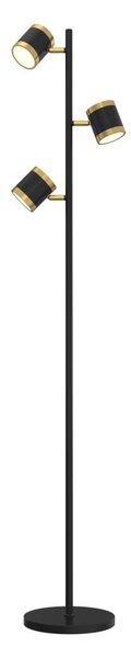 Wofi 3003-304S -LED Stmívatelná stojací lampa TOULOUSE 3xLED/7W/230V černá/zlatá