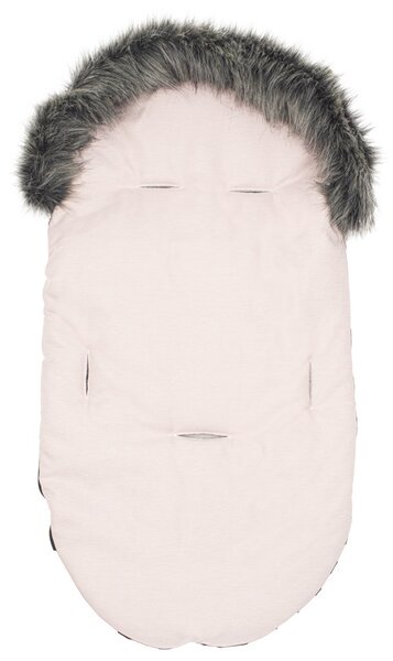 Dětský fusák New Baby s kožíškem dusty pink