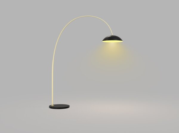 Wofi 3001-104 - LED Stmívatelná stojací lampa ROSCOFF LED/21W/230V černá/zlatá