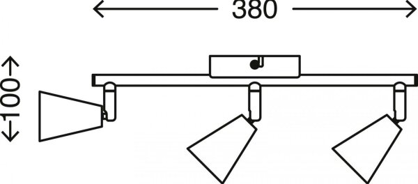 Briloner 2849-037 - LED Bodové svítidlo GOLD BASIC 3xGU10/5W/230V