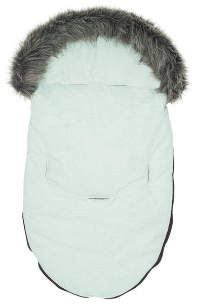 Dětský fusák New Baby s kožíškem dusty green
