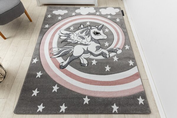 Dywany Łuszczów, Dětský kusový koberec Petit Pony grey, 160x220, šedá, dětský pokoj