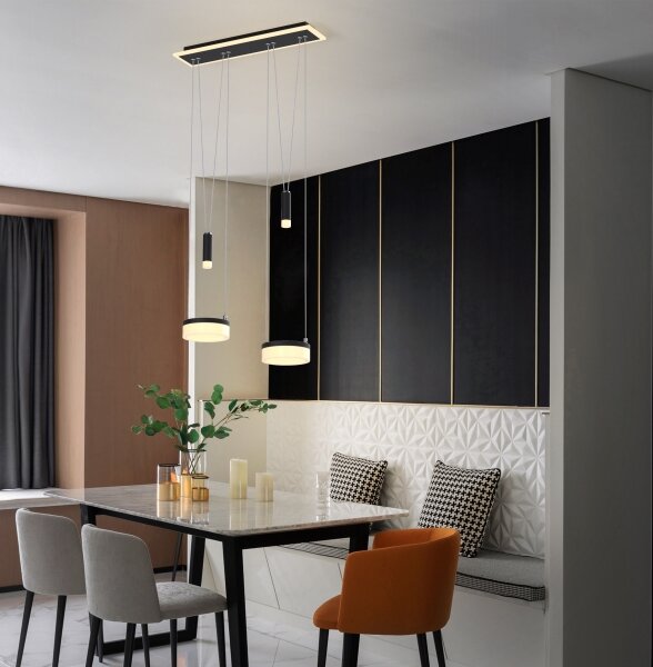 Wofi 6054-502 - LED Stmívatelný lustr na lanku JESSE LED/21W/230V černá