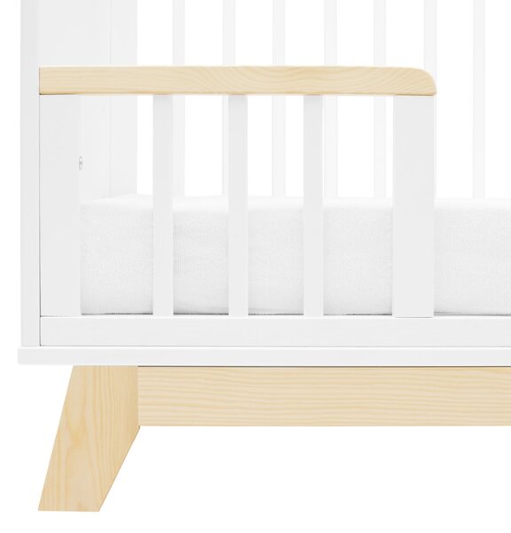 Dětská postýlka se zábranou New Baby MARCUS 120x60 cm bílá/přírodní